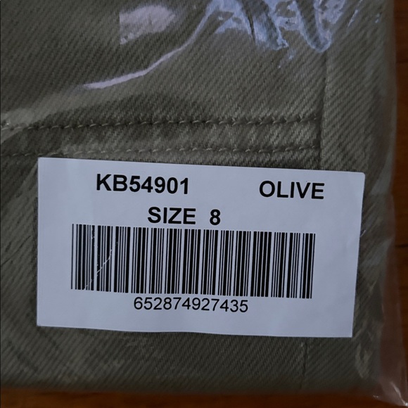 NEW KUT FROM THE KLOTH kiera high rise barrel jean in olive - Picture 6 of 7